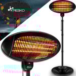 Tresko radiateur infrarouge sur pied 2000w chauffage radiant lectrique pour terrasse intrieur et extrieur ...