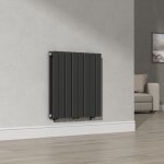 [neu. haus] - radiateur  panneaux double nore 809 w acier 60 x 60 cm noir