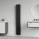 [neu. haus] - radiateur  panneaux double nore 812 w acier 160 x 24 cm noir
