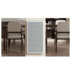 Radiateur panneau rayonnant vertical lcd aluminium blanc 2000w