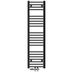 Radiateur salle de bain 300x1400 mm anthracite droite raccord central au bas avec garniture de raccordement ...