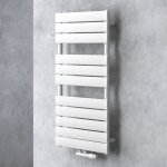 Radiateur de salle de bain s�che - serviette 100x50cm radiateur � eau chaude vertical blanc s�che - serviettes ...