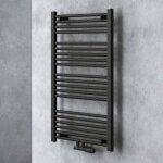 Radiateur de salle de bain sche - serviette 100x60cm tubulaire vertical chauffage lectrique gris - ...