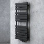 Radiateur de salle de bain s�che - serviette 120x50cm radiateur � eau chaude vertical gris - noir s�che ...