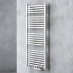 Radiateur de salle de bain sche - serviette 120x50cm tubulaire vertical chauffage lectrique blanc avec ...