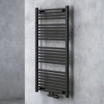 Radiateur de salle de bain s�che - serviette 120x60cm tubulaire vertical chauffage �lectrique gris - ...