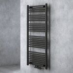 Radiateur de salle de bain s�che - serviette 140x60cm tubulaire vertical chauffage �lectrique gris - ...