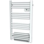 Radiateur sche - serviette carrera 500w + soufflerie 1000w (1500w) - tubes ronds - blanc