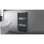 [jamais utilise] radiateur s�che - serviettes carrera - lames plates 500w + soufflerie 1000w - gris anthracite ...