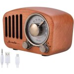 Radio portable haut - parleurs bluetooth faits � la main r�tro en bois bluetooth 4. 2 mini haut - parleur ...