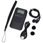 Radio portable mini radio de poche avec haut - parleur fm / am num�rique st�r�o dsp r�cepteur avec r�veil ...