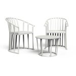Resol raff fauteuil - table int�rieur, ext�rieur set 2 + 1 blanc
