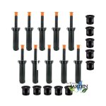 Rain bird - lot de 10 diffuseur d'arrosage 1804 avec buse r�glable 15van, port�e 4, 5 m�tres, tuy�re ...