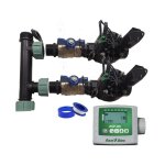 Rain bird - systme d'arrosage automatique de jardin  2 zones avec programmateur esp 9v et lectrovannes ...