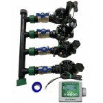 Rain bird - systme d'arrosage automatique de jardin  4 zones avec programmateur esp 9v et lectrovannes ...