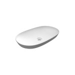 Rak ceramics - vasque ovale allonge  encastrer sans trou 60x36 cm, blanc