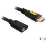 Rallonge delock hdmi fiche m�le hdmi - a, prise femelle hdmi - a 2. 00 m noir 83080 4k uhd, contacts ...