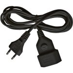Brennenstuhl - rallonge lectrique prolongateur  prise plate - ip20 noir - 3m - h03vvh2 - f 2x0, 75