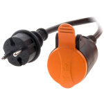 Zenitech - rallonge étanche 2p h05vv - f 2x 1, 5mm² 10m avec clip de fixation - orange Zenitech - rallonge étanche 2p h05vv - f 2x 1, 5mm² 10m avec clip de fixation - orange