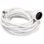 Rallonge, h05vv - f 3g1. 5, 10 m, 16 a / 230 v, 3500 w, type e / f, usage intérieur, pvc, blanc - perel ... Rallonge, h05vv - f 3g1. 5, 10 m, 16 a / 230 v, 3500 w, type e / f, usage intérieur, pvc, blanc - perel ...