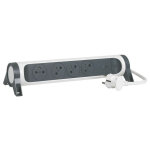 Rallonge multiprise 4 prises de courant 2p + t 16a 230v avec parafoudre blanc et gris (049415 / 050095) ... Rallonge multiprise 4 prises de courant 2p + t 16a 230v avec parafoudre blanc et gris (049415 / 050095) ...