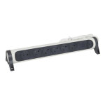 Rallonge multiprise 6x2p + t 16a 230v avec indicateur de surcharge et disjoncteur blanc et gris (049441 ...