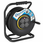 Rallonge prolongateur �lectrique ip44 profesionnelle 40m avec enrouleur noir, section 3g2, 5 mm