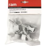 10 colliers chevilles ram clip simple gris pour tube nu 22 et prgain 12 ram