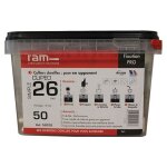 Ram - 50 clipeo simple blanc pour tube multicouche nu 26 et prgain 16