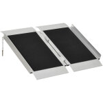 Rampe de fauteuil roulant pliable en alliage d'aluminium antid�rapante, avec poign�es, charge max. 272 ...