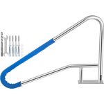 Rampe piscine inox 139, 7x81, 2 cm main courante 113 kg rail barre deappui de piscines tube 4, 8 cm epaisseur ...