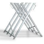 Randaco chevalet � b�ches en acier galvanis� - avec dents 150kg - pliable 4 tr�teaux