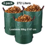 Einfeben 3x sac à déchets de jardin xxl sac de jardin sac à feuilles 3 poignées sac à gazon 272l Einfeben 3x sac à déchets de jardin xxl sac de jardin sac à feuilles 3 poignées sac à gazon 272l