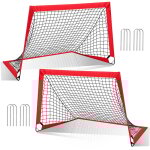 Randaco - swanew but de football lot de 2 pcs pliable filet de football mini cage de football pour enfants ...