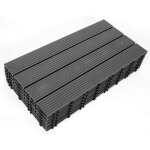 Randaco - einfeben dalle de terrasse dalles en bois composite wpc 60 x 30 cm dalles clipsables jardin ...