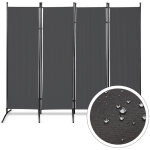 Randaco paravent 360� s�paration de pi�ce rabattable mur espagnol terrasse cloison 4 pi�ces anthracite ...
