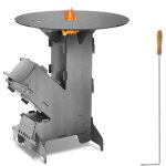 Randaco po�le � fus�e avec poker de foyers tisonnier de chemin�e, bbq camping pour voyager pique - nique ...
