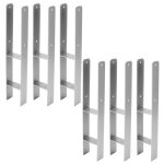 Randaco - swanew ancrage de poteau support de poteau ancrage h argent carport 600mm pied de poteau support ...