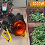 Randaco - swanew chauffage de serre 2000w avec régulateur de température pour abris de jardin et serres ... Randaco - swanew chauffage de serre 2000w avec régulateur de température pour abris de jardin et serres ...