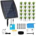 Randaco syst�me d?irrigation solaire automatique des plantes, kit d?arrosage goutte � goutte sans robinet, ...