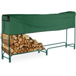 Range - b�ches avec protection, acier, accessoire pour bois de chauffage, h x l x p : 122x250x30 cm, ...