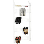 Relaxdays - range - chaussures portes, 12 paires,  suspendre, rangement 4 niveaux, fer, hlp : 144 x ...