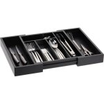 Relaxdays range - couverts, extensible, 5  7 compartiments, rangement tiroirs, bambou & mdf, organisateur, ...