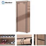 Rangement armoire tagres  chaussures 10 couches meubles  chaussures avec housse marron