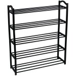 Orion91 - rangement pour chaussures 5 �tag�res sir black 63x20x79cm