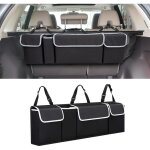 Rangement coffre de voiture, organisateur de rangement en tissu oxford, organisateur coffre pliable et ...