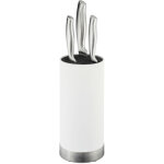 Rangement couteaux, rond, knife block non garni, avec insert en tiges plastiques, h x d 22 x 11 cm, blanc ...