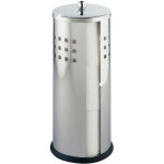 Rangement papier toilette ancona, stockeur papier toilette, 3 rouleaux, acier inox,  13x34 cm, brillant ...
