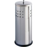 Rangement papier toilette ancona, stockeur papier toilette, 3 rouleaux, acier inox,  13x34 cm, mat - ...