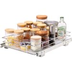 Vevor rangement sous evier 292x419x63, 5 mm 1 etage panier coulissant pour placard en acier chrome tiroir ...